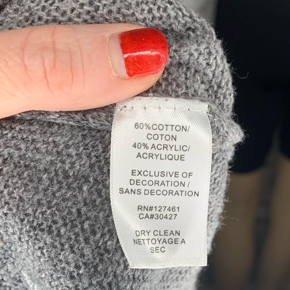 Wildfox WhiteLabel Star Gazer Ombre Gray Sequin Sweater Size Small - Picture 8 of 9